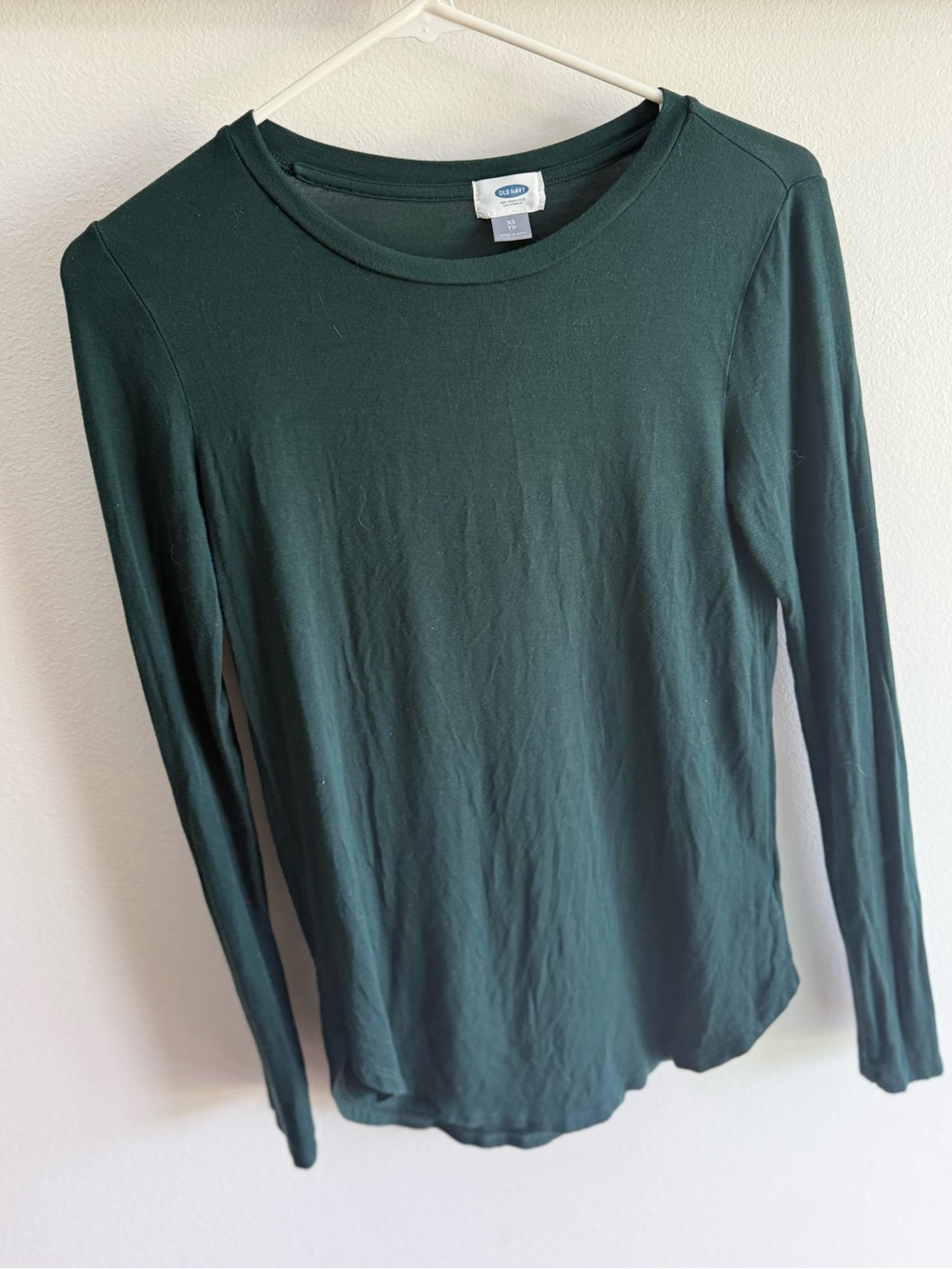 Old Navy Dark Green Long Sleeve Crew Tee XS